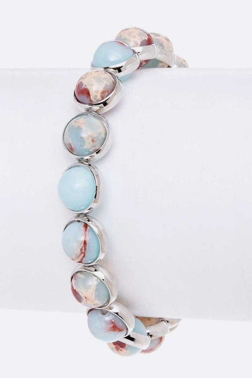 Genuine Stone Beads Stretch Bracelet