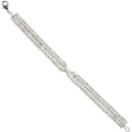 Bow Twist Elegant Cubic Zirconia Link Bracelet