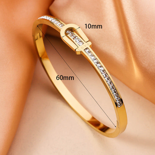 Gold Plating Exquisite Stainless Steel Bracelet Fashion Bracelet &