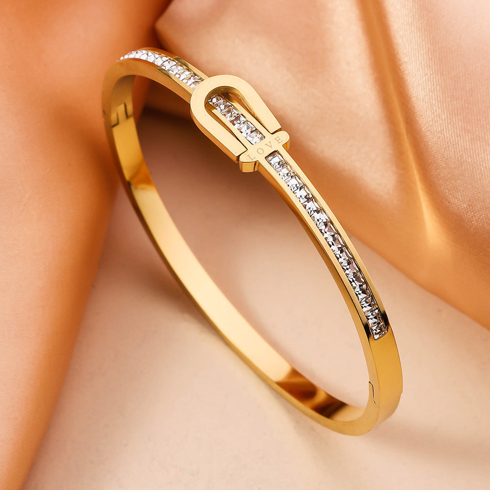Gold Plating Exquisite Stainless Steel Bracelet Fashion Bracelet &