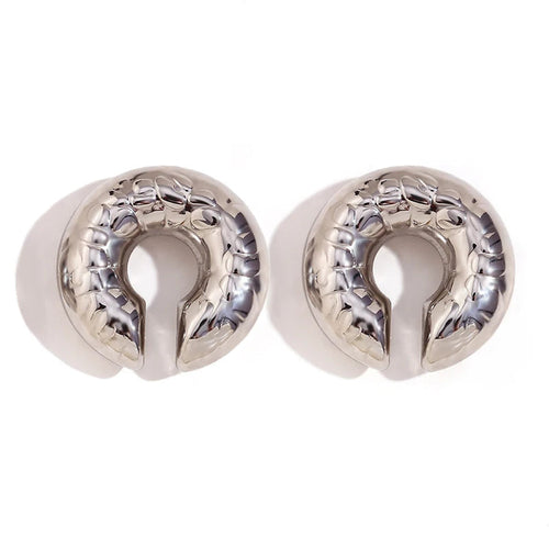 1 Pair Smooth Circle C Shape Clip Earrings For Women Lightweight