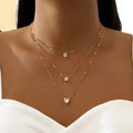 Exquisite Sparkling Water Drop Star Rhinestone Pendant Necklace